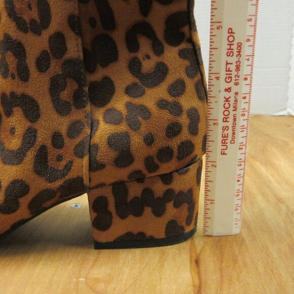 A NEW DAY Valerie Leopard Spot City Ankle Bootie Sz 7.5 WIDE Animal Print Boots - Picture 12 of 15
